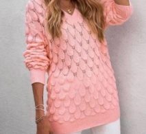 Пуловер женский спицами с описанием и схемой